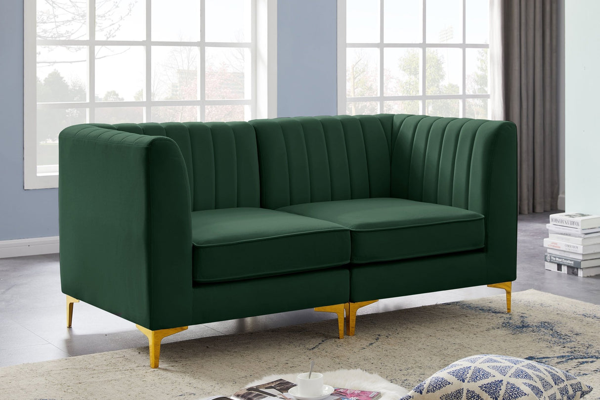 Alina - Modular Sectional - Green - Fabric | Home Elegance USA