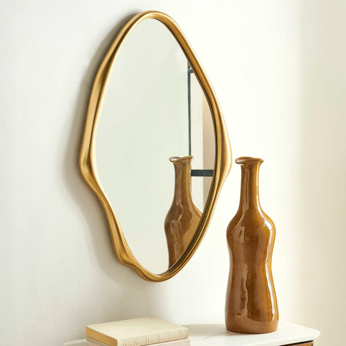 Aster Abstract Mirror - Gold by Uttermost - View 4