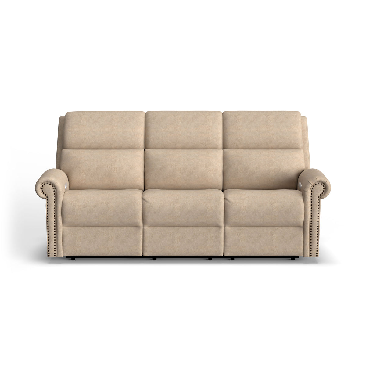Bernard Power Reclining Sofa With Console, Power Headrest, & Lumbar | Flexsteel