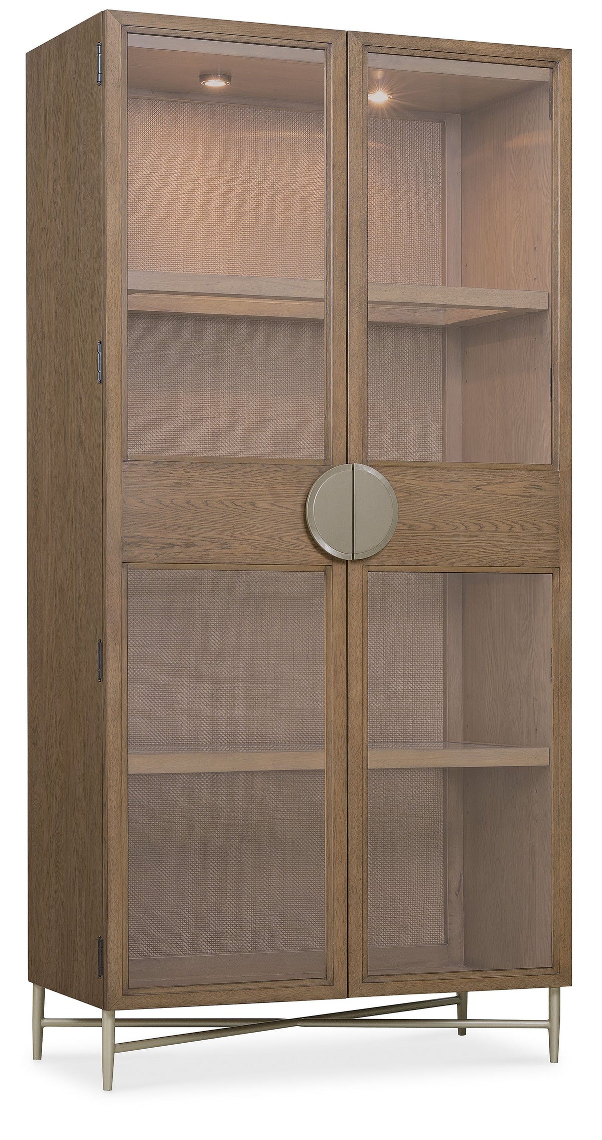 Sonnet Display Cabinet - Dark Gray / Light Brown by Hooker Furniture - View 1