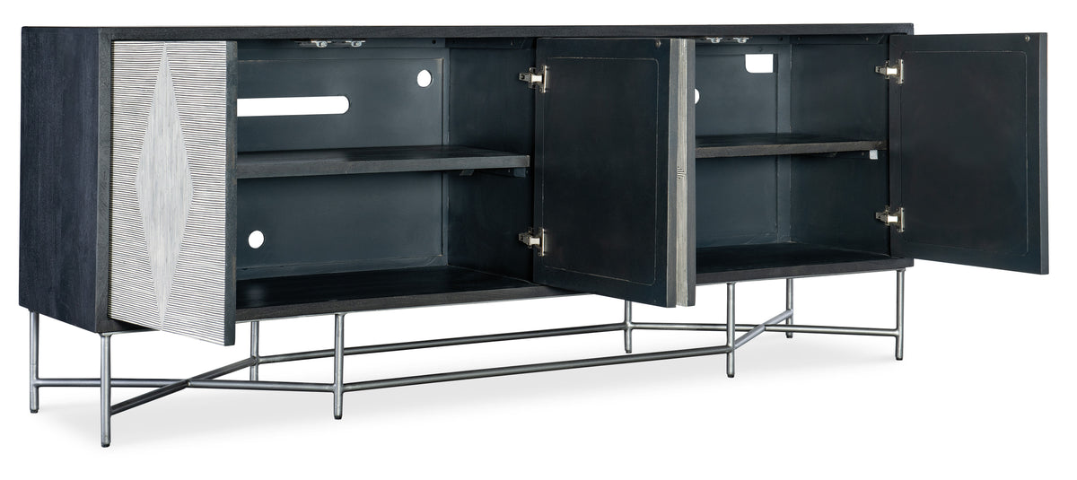 Commerce And Market Fine Lines Credenza - Dark Gray / Beige by Hooker Furniture - View 5