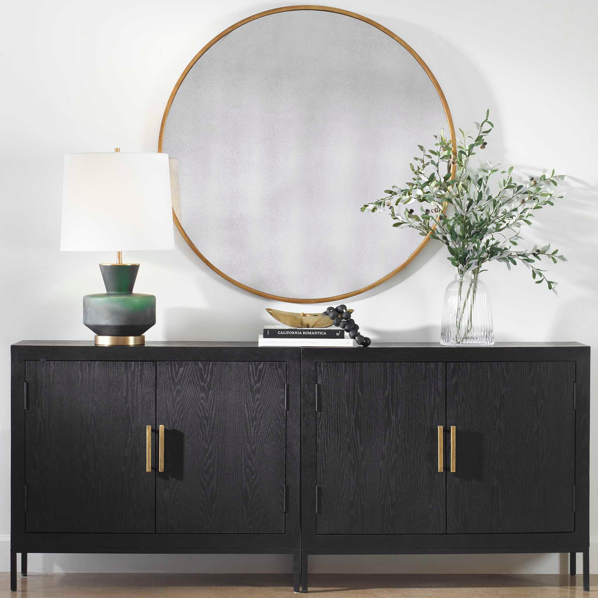 Junius Round Mirror - Gold by Uttermost - View 2