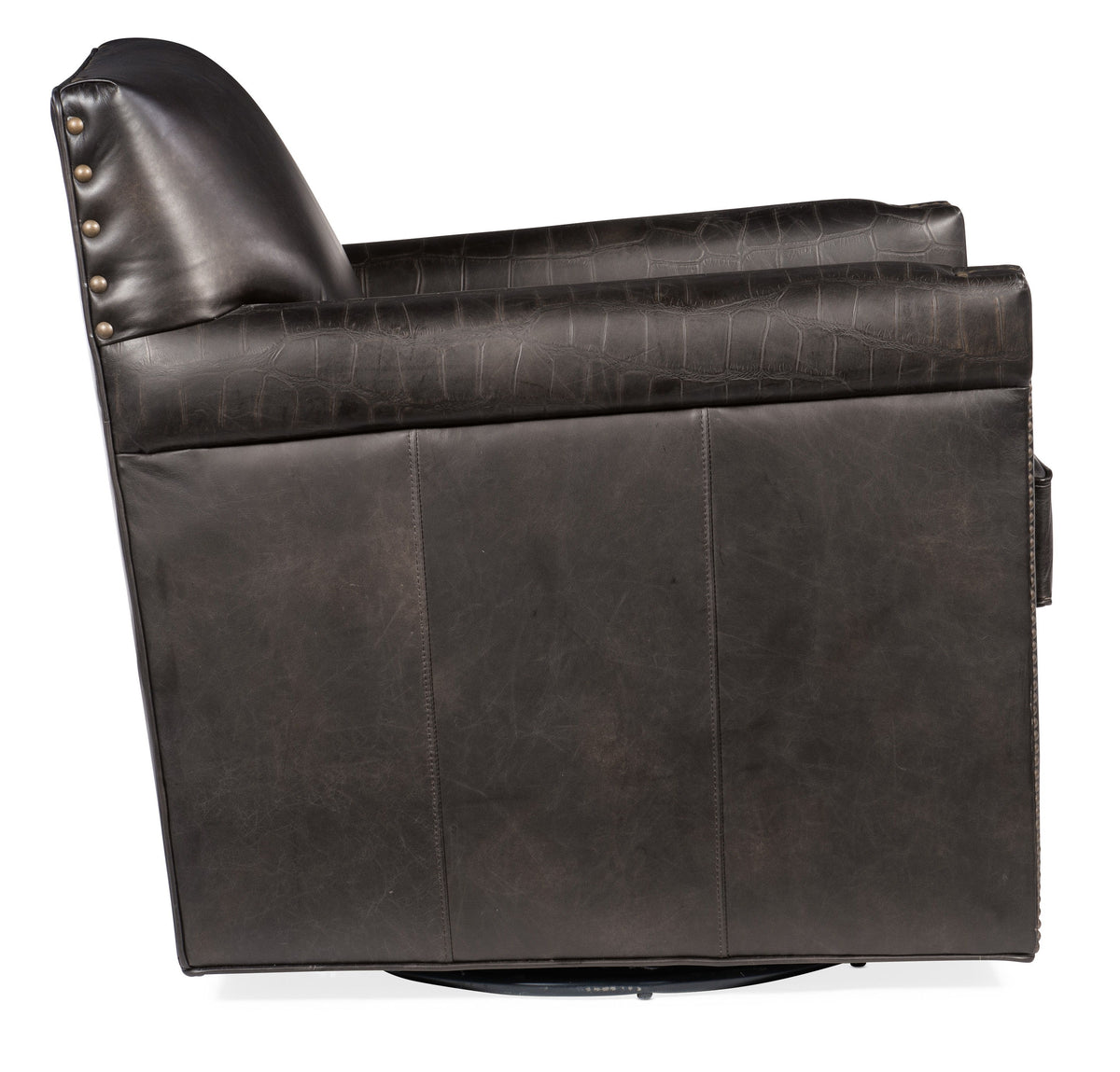 Potter Swivel Club Chair - Black by Hooker Furniture - View 3