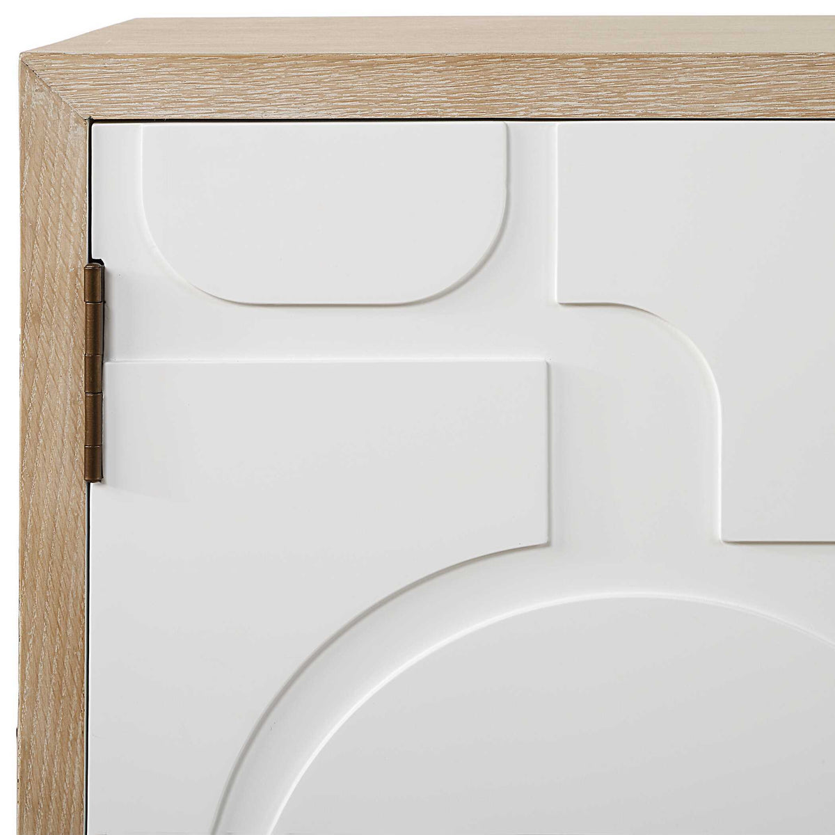 Weimar 2 Door Cabinet White / Woodtone - White / Light Brown by Uttermost - View 7
