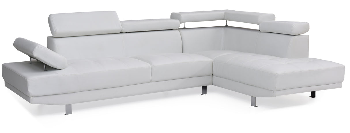 Riveredge G449-SC Sectional ( Without Ottoman) , WHITE