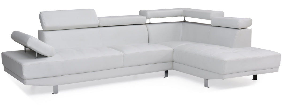 Riveredge G449-SC Sectional ( Without Ottoman) , WHITE - sold by Home Elegance USA