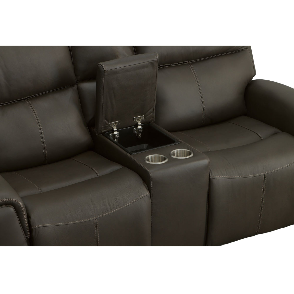 Jarvis Power Reclining Loveseat With Console & Power Headrests - Mica | Flexsteel