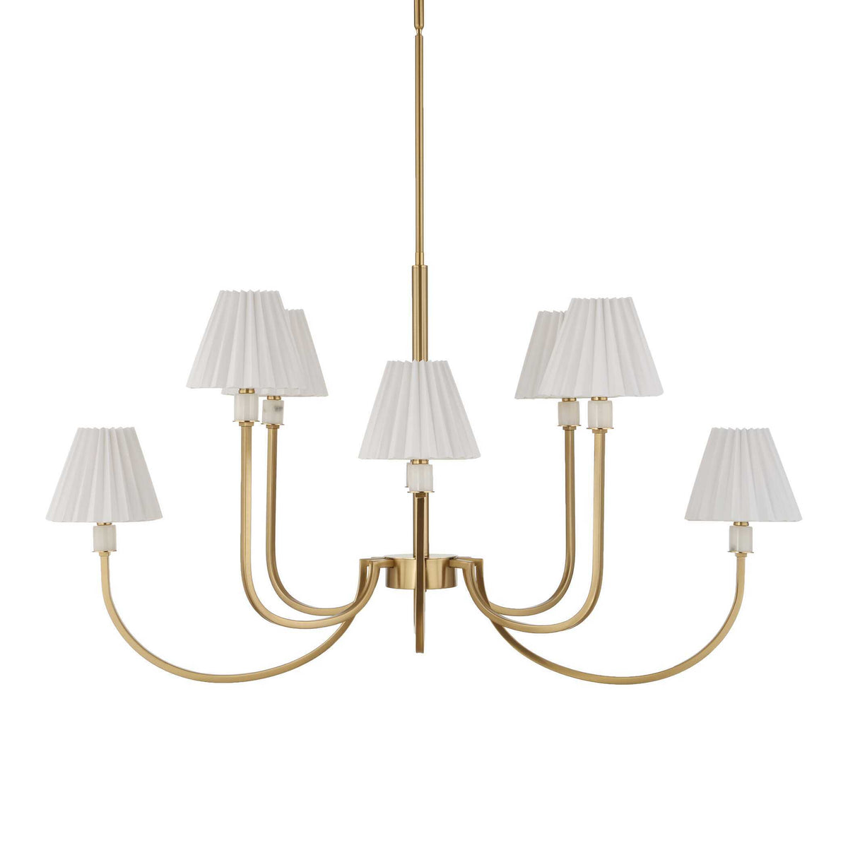 Poppins 8 Light Brass Chandelier White / Gold - Gold / White by Uttermost - View 3