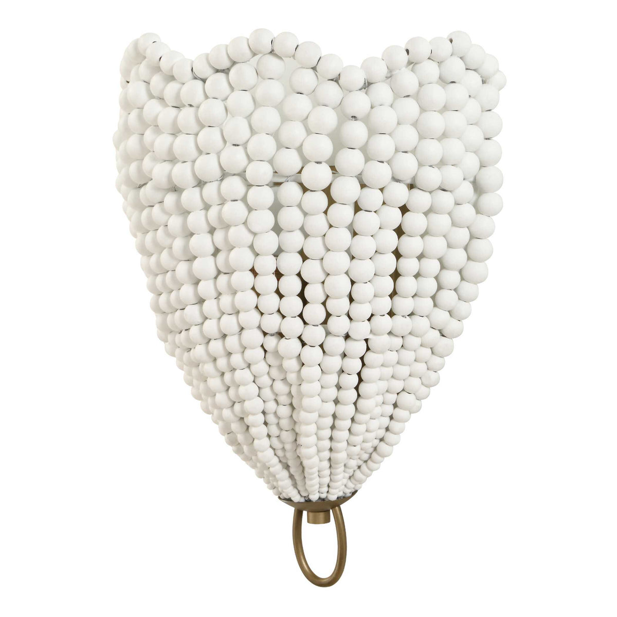 Biddeford 1 Light Beaded Sconce - Gold / White by Uttermost - View 3