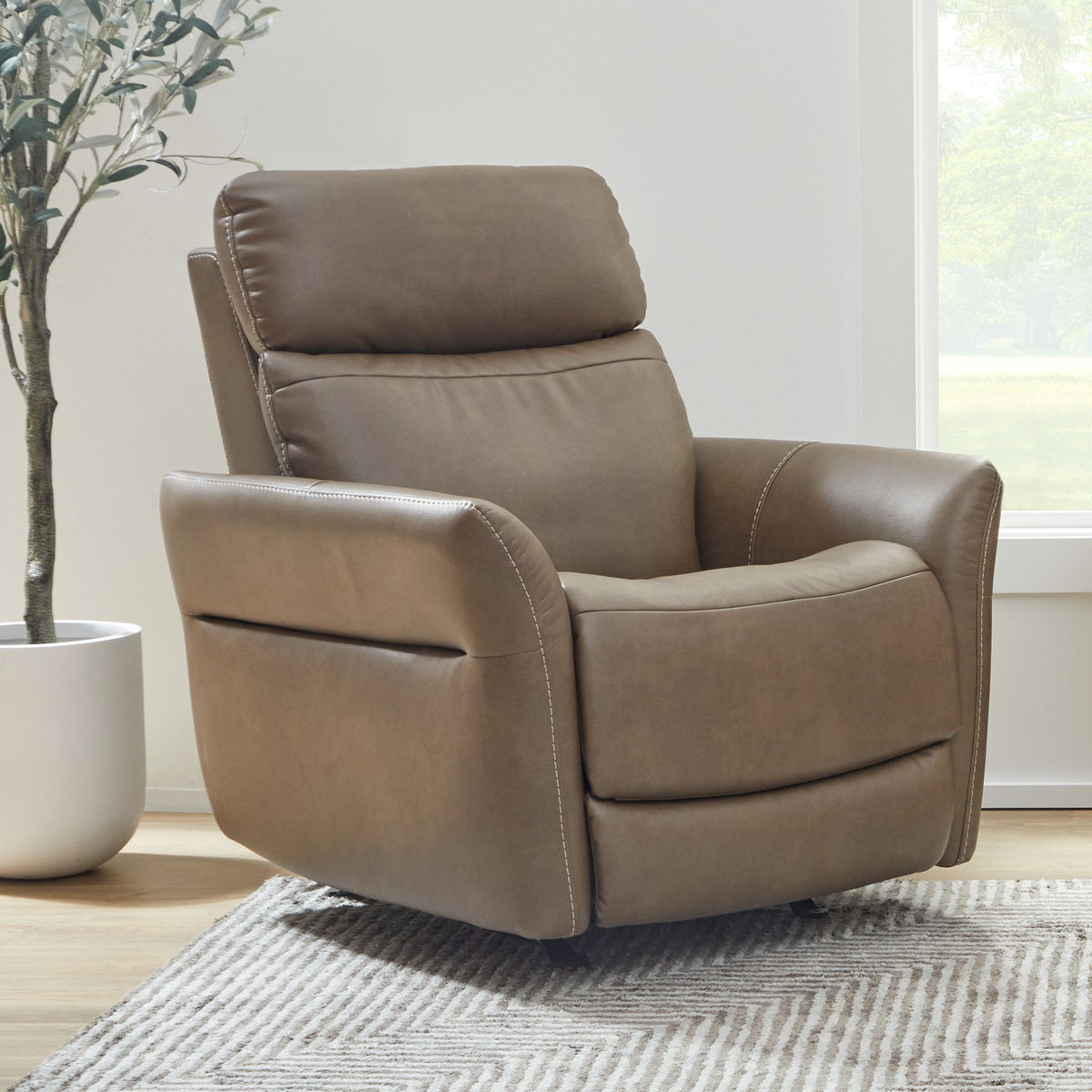 Artemis Power Rocking Recliner With Power Headrest, Lumbar, Heat & Massage - Cappuccino | Flexsteel