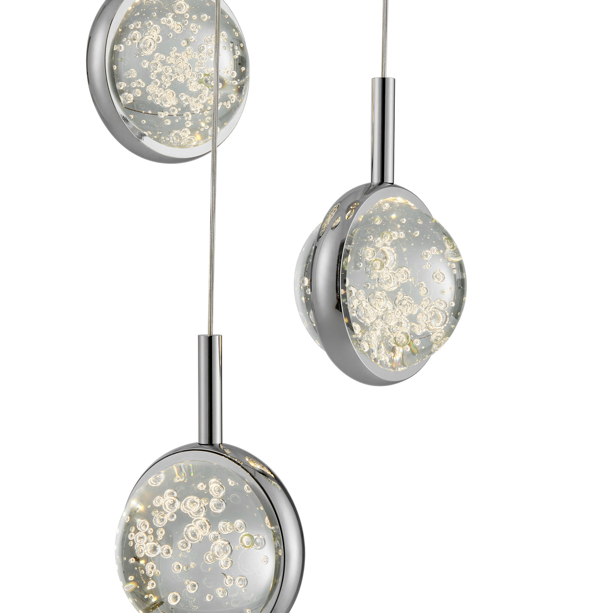 Bubbling Glow Round Chandelier // Chrome  | Finesse - Home Elegance USA