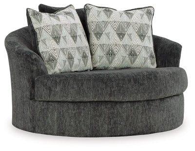 Ashley Shadow Biddeford Oversized Swivel Accent Chair - Velvet | Home Elegance USA