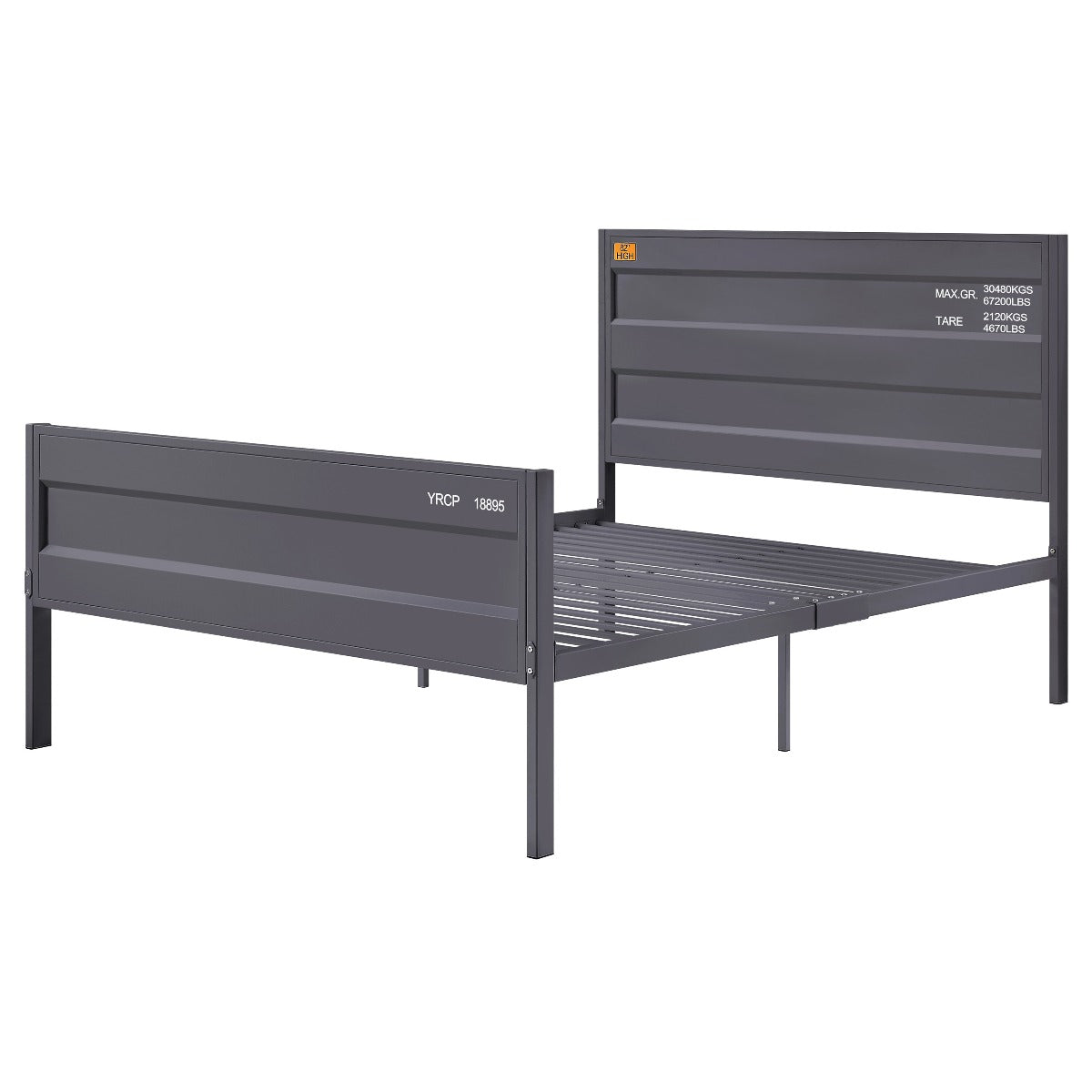 Cargo Full Bed 35915F Gunmetal Finish | Acme | Home Elegance USA
