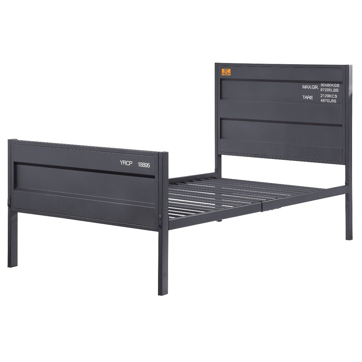 Cargo Twin Bed 35920T Gunmetal Finish | Acme | Home Elegance USA