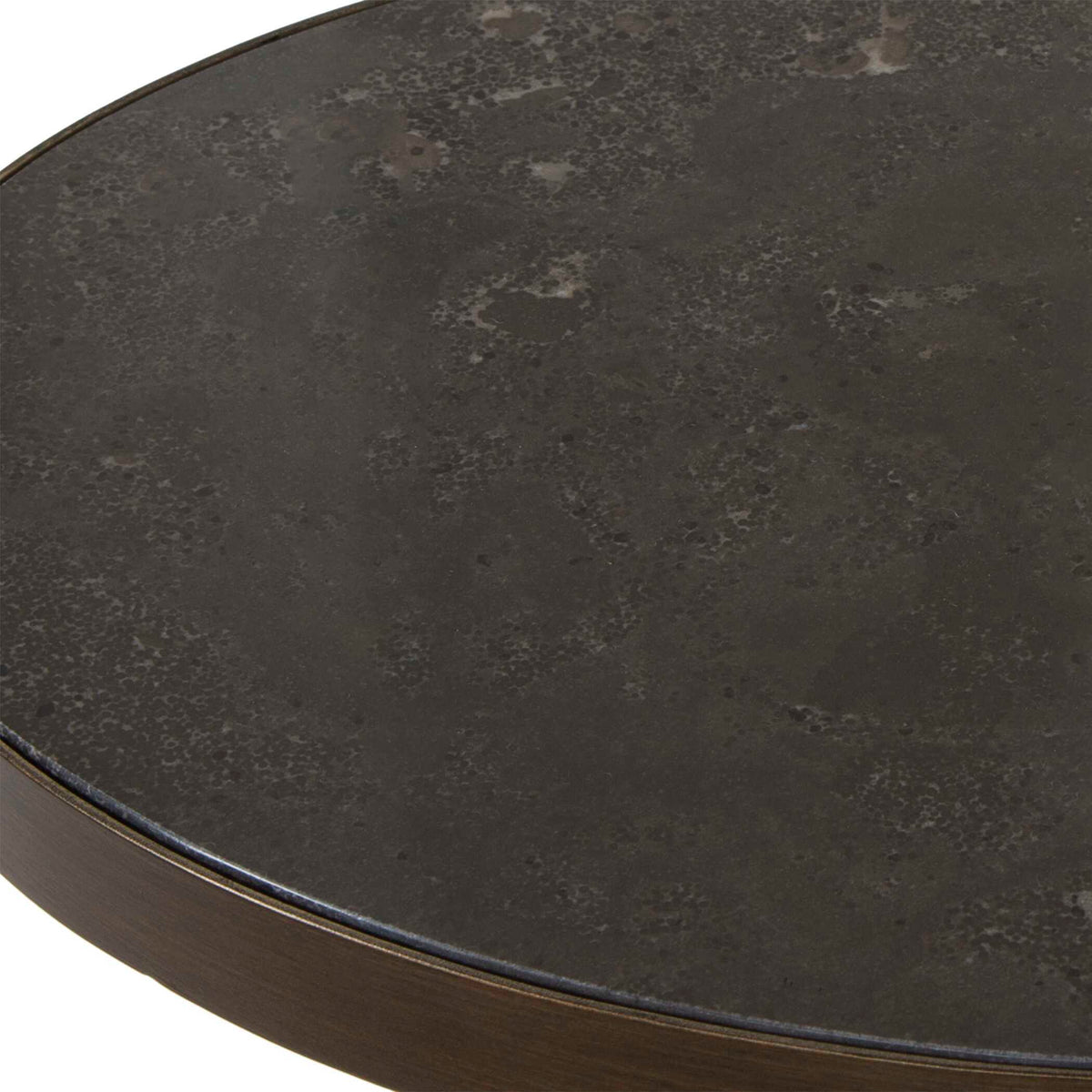 Jessenia Stone Accent Table - Dark Gray / Gold by Uttermost - View 7