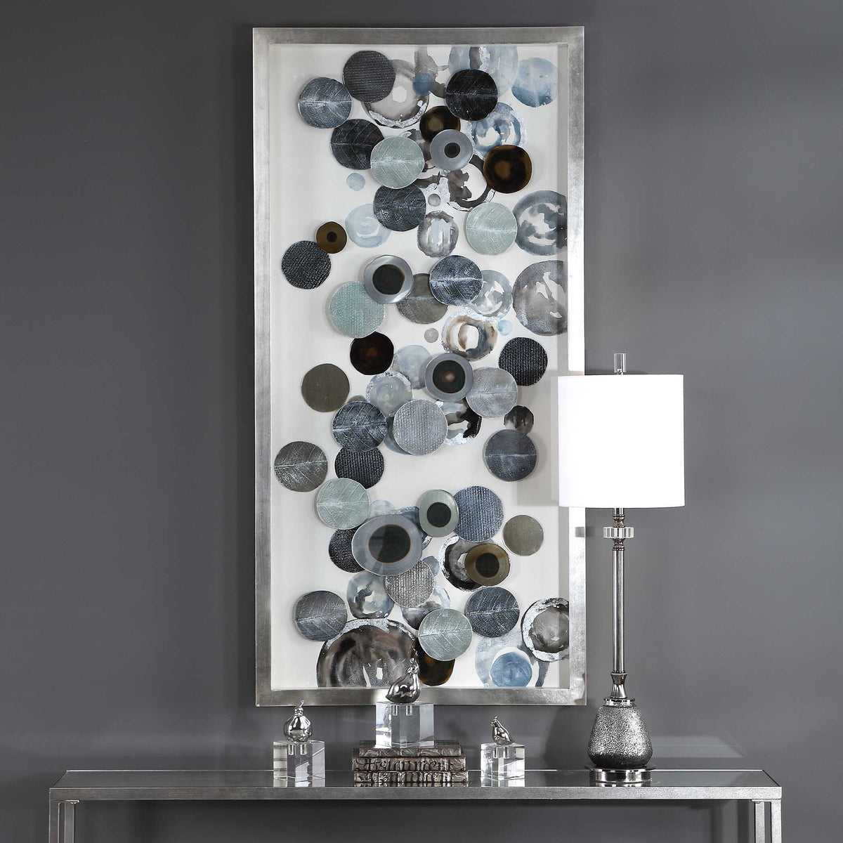 Kella Modern Shadow Box - Blue / Dark Brown by Uttermost - View 2