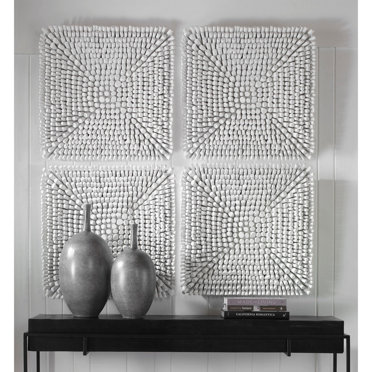 Portside Wood Wall Panel White - Silver by Uttermost - View 4