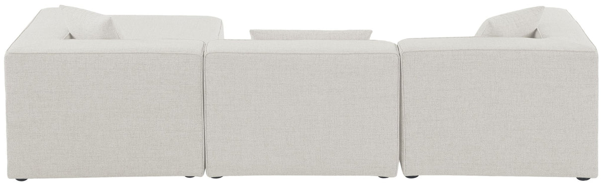Cube - Modular Sectional 4 Piece - Cream - Fabric | Home Elegance USA