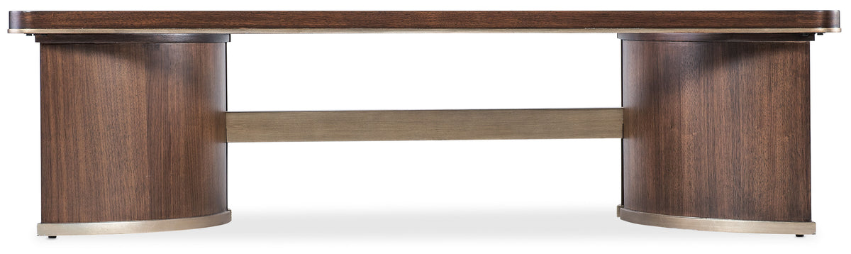 Melange Contours Coffee Table - Dark Brown by Hooker Furniture - View 6