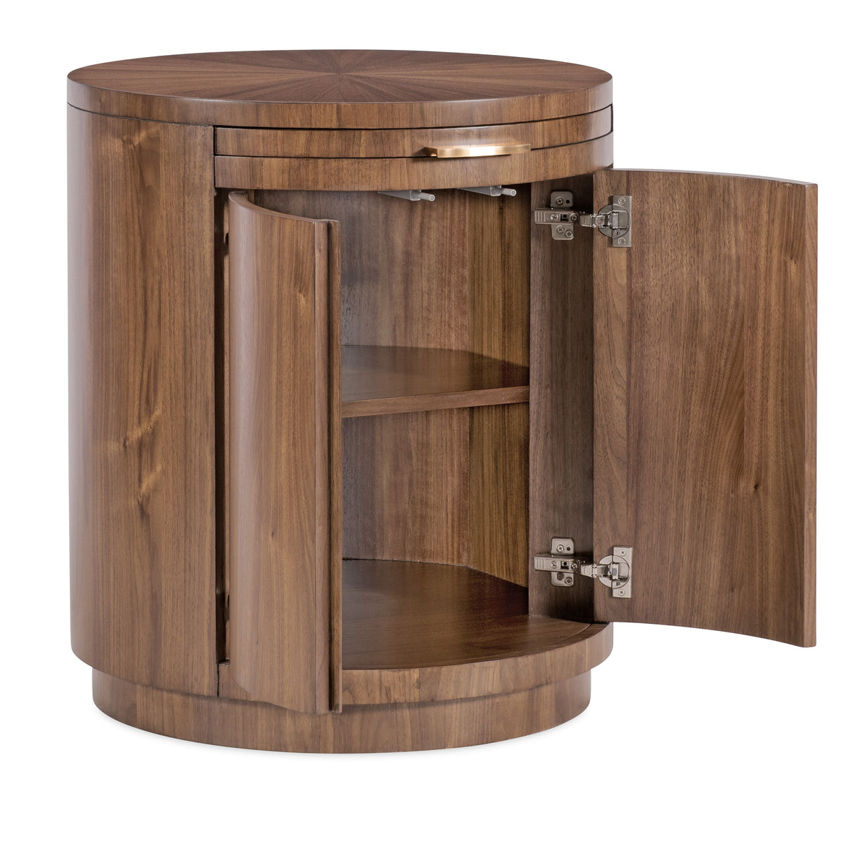 Eleana Round Nightstand Medium Wood - Dark Brown by Hooker Furniture - View 3