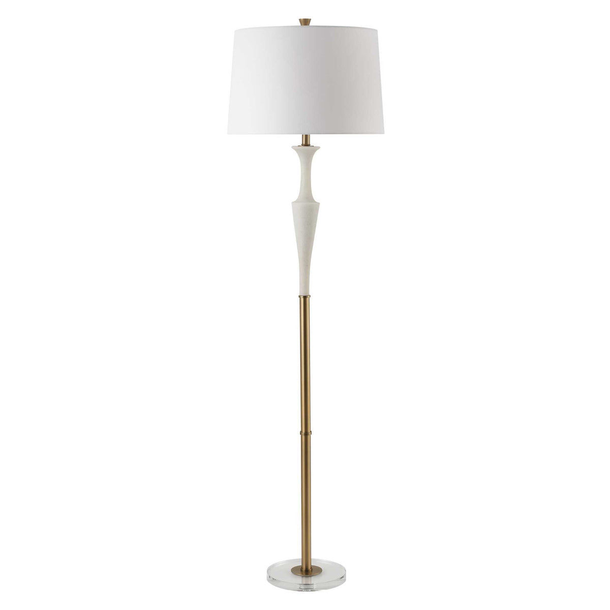 Colette White Stone Floor Lamp by Uttermost - View 4