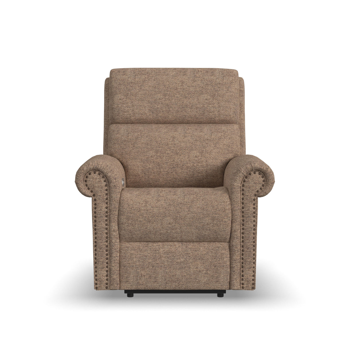 Bernard Power Fabric Recliner With Power Headrest & Lumbar, Nailhead Trim | Flexsteel