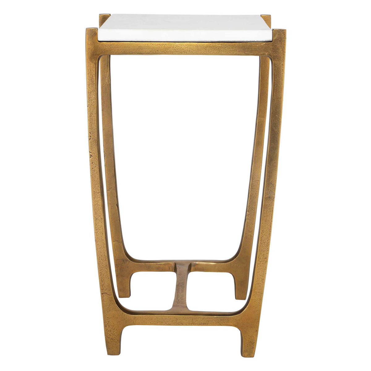 Affinity White Marble Accent Table by Uttermost - View 4