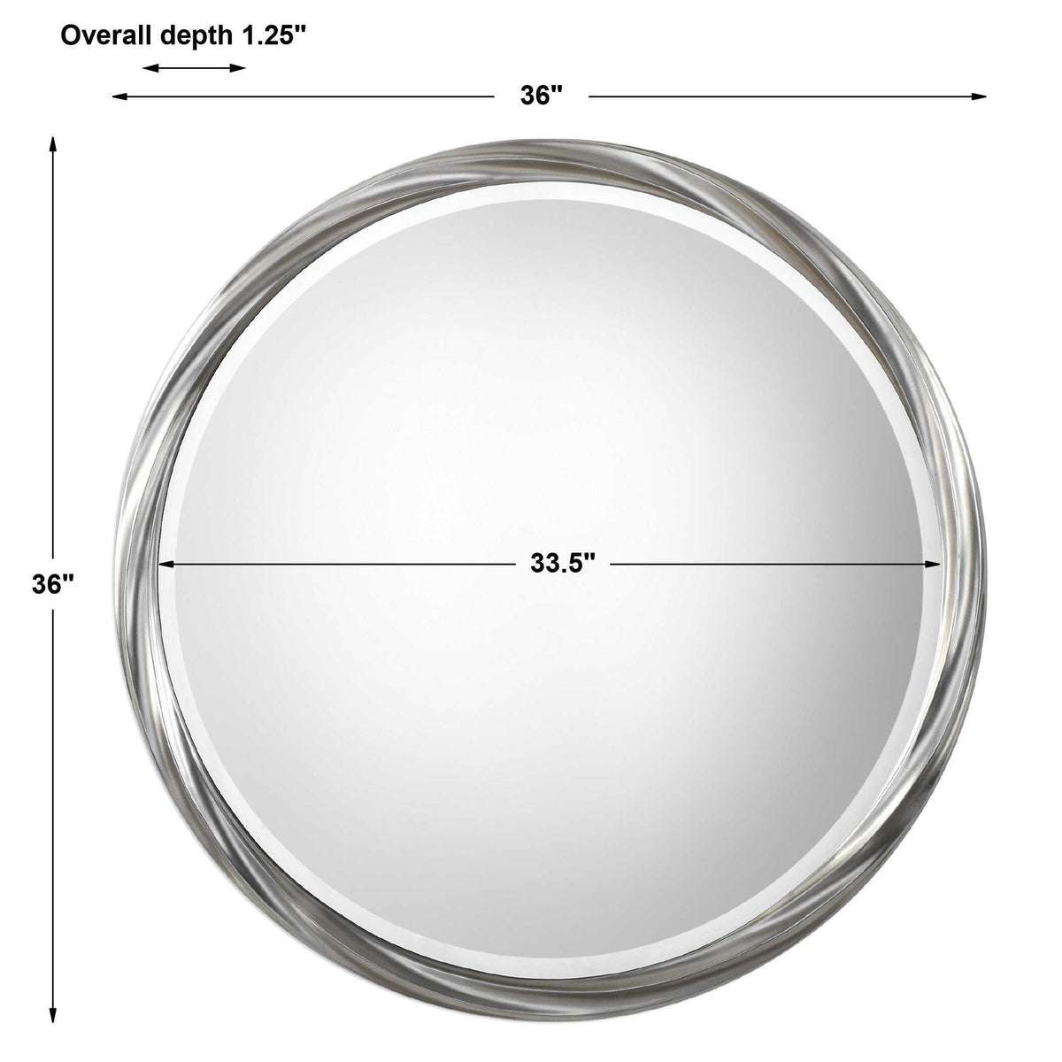 Orion Round Mirror - Silver by Uttermost - View 6