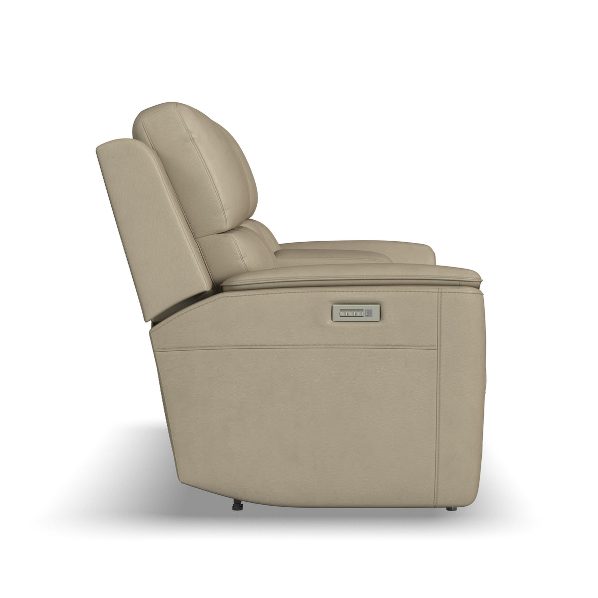 Henry Power Reclining Loveseat With Console & Power Headrests & Lumbar - Beige | Flexsteel