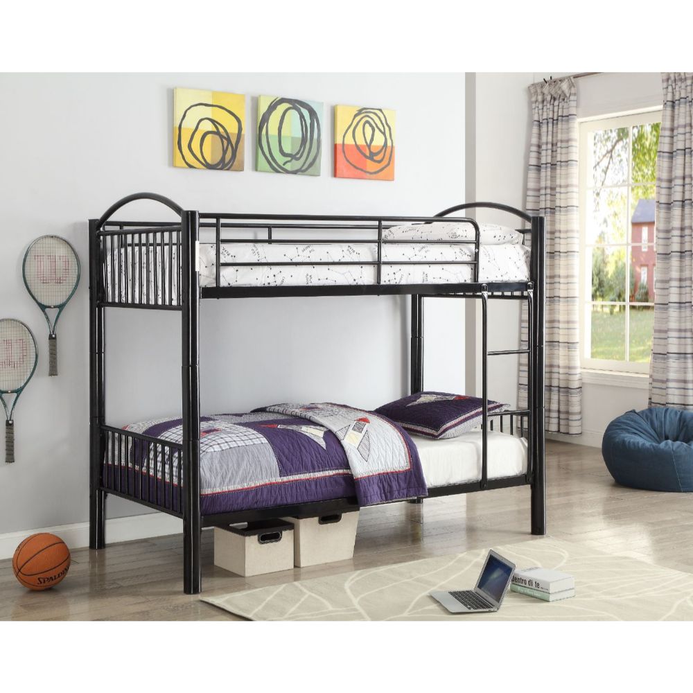 Cayelynn Twin/Twin Bunk Bed 37385BK Black Finish | Acme - 37385BK - Home Elegance USA - 4