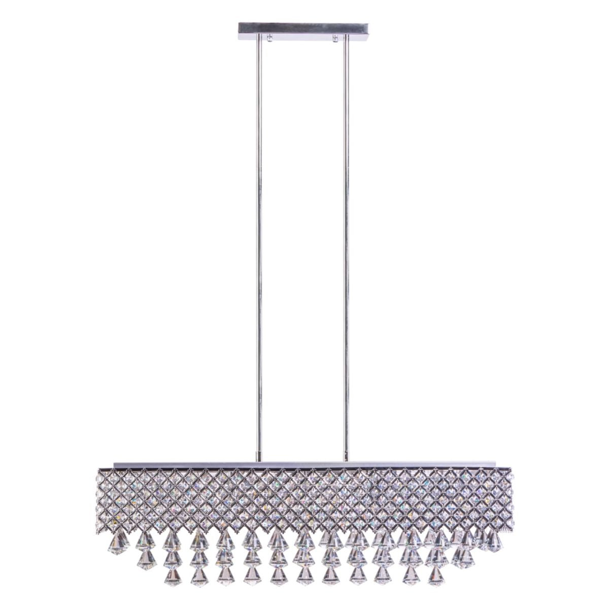 Cinderella Crystal Rectangular Chandelier // 12 Light  | Finesse -  Home Elegance USA