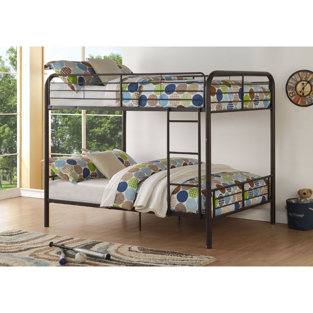 Bristol Full/Full Bunk Bed 37433 Dark Brown Finish | Acme | Home Elegance USA