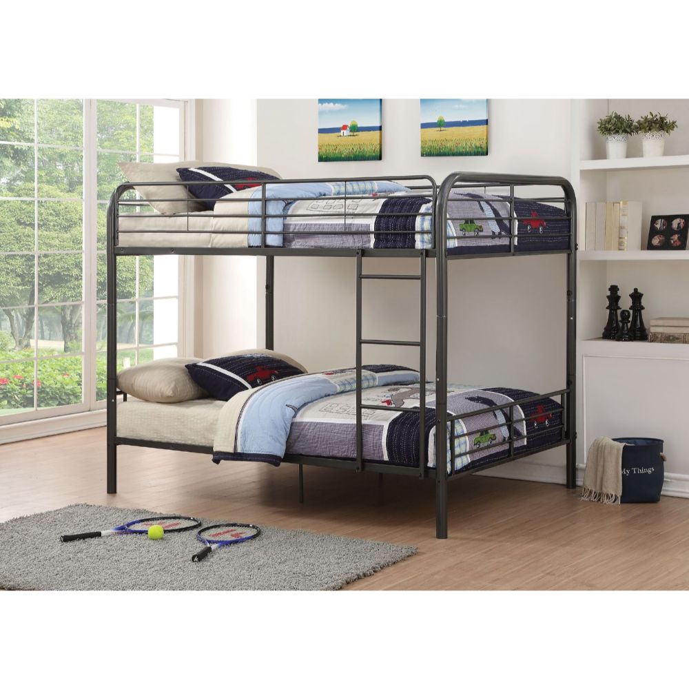 Bristol Full/Full Bunk Bed 37435 Gunmetal Finish | Acme | Home Elegance USA