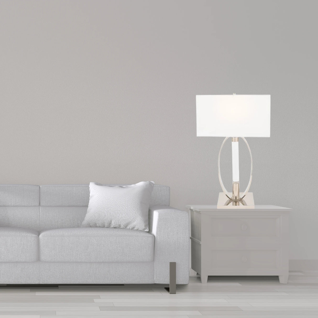 Lámpara de mesa de cristal brillante y cromo // 2 luces | Finesse