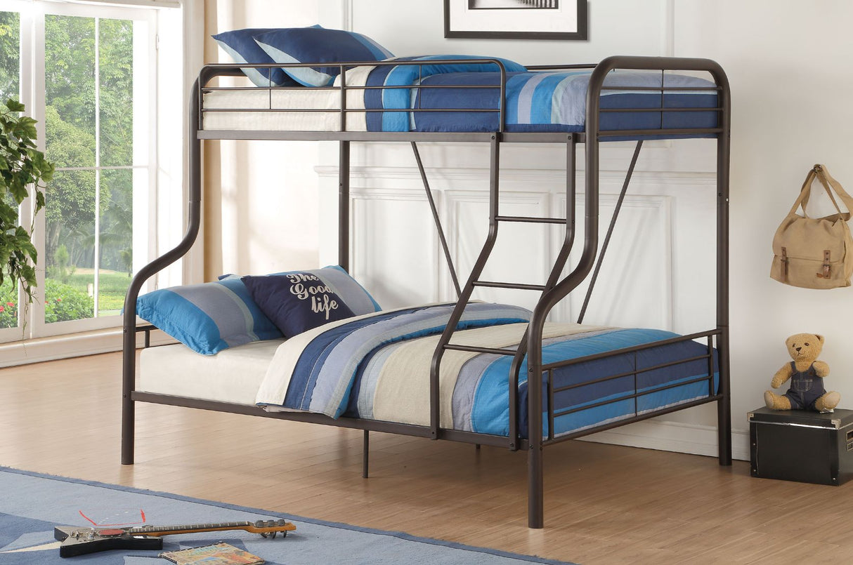 Cairo Twin/Full Bunk Bed 37610 Sandy Black Finish | Acme | Home Elegance USA