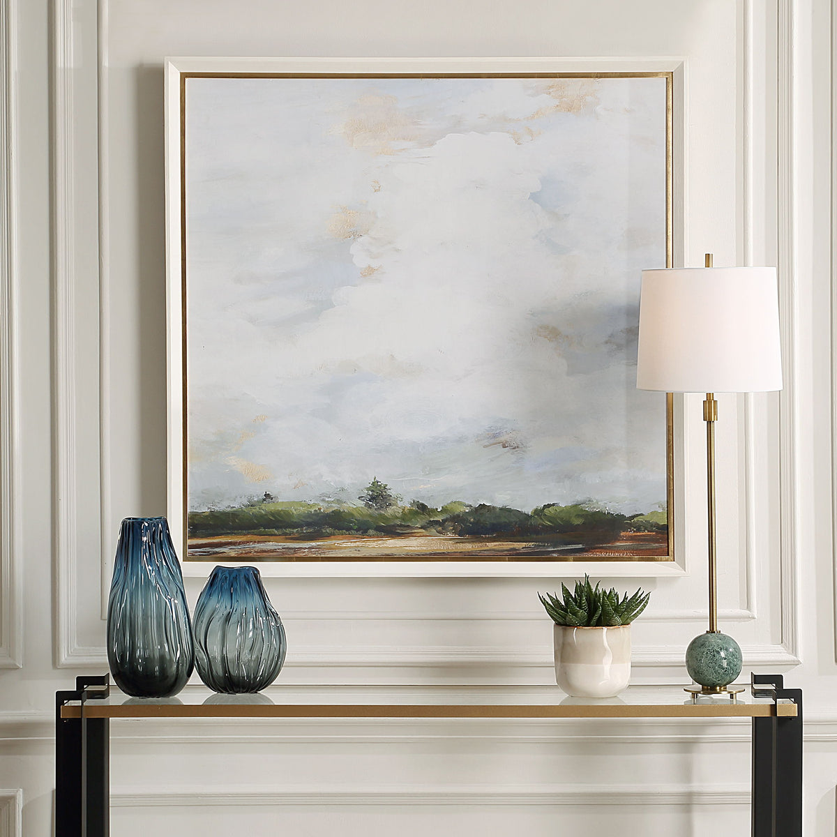 Whispering Cloudscapes Landscape Print - Light Brown by Uttermost - View 2