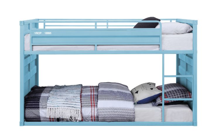 Cargo Twin/Twin Bunk Bed 37810 Aqua Finish | Acme | Home Elegance USA