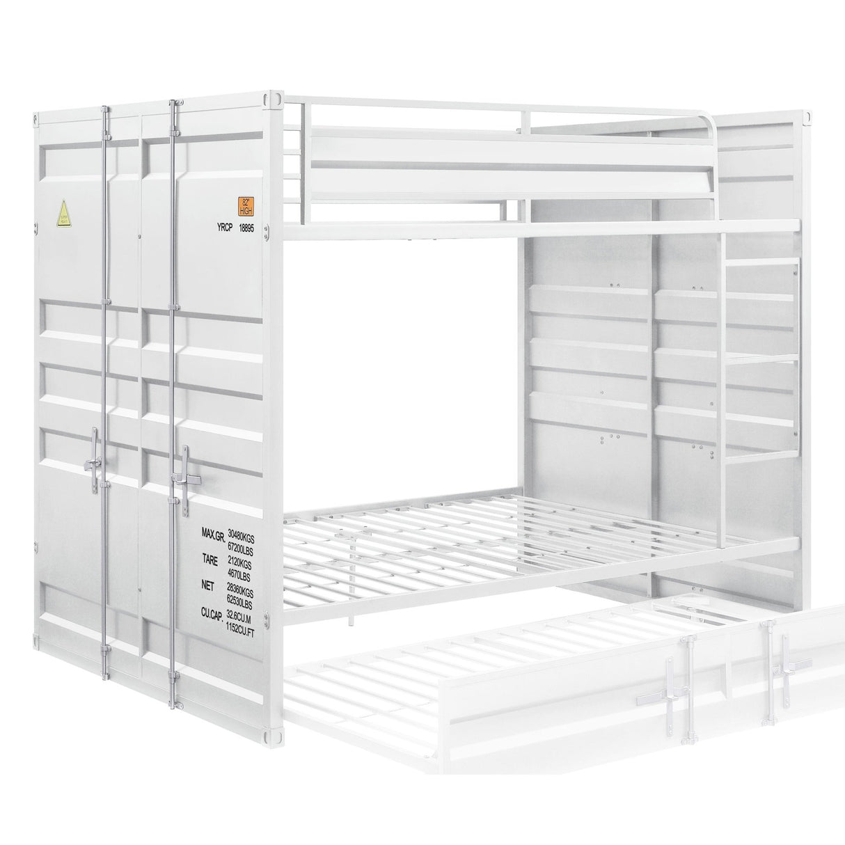 Cargo Full/Full Bunk Bed 37885 White Finish | Acme | Home Elegance USA