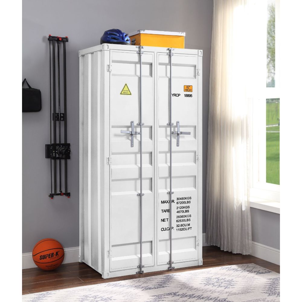 Cargo Wardrobe 37889 White Finish | Acme | Home Elegance USA