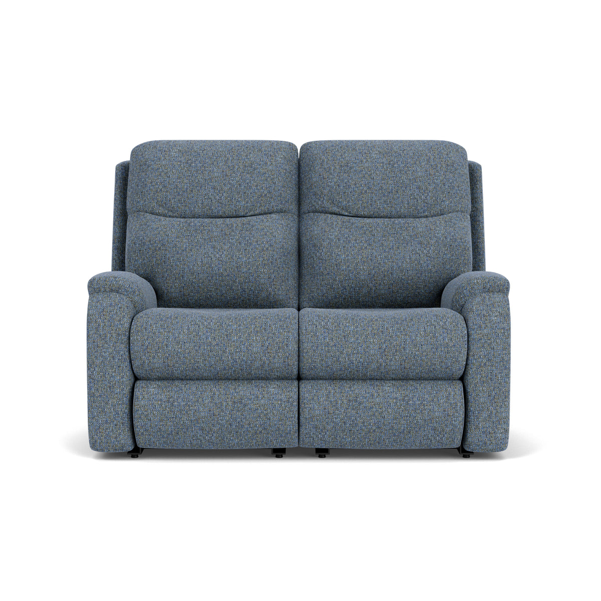 Penn Transitional Fabric Power Reclining Loveseat With Power Headrests & Lumbar | Flexsteel