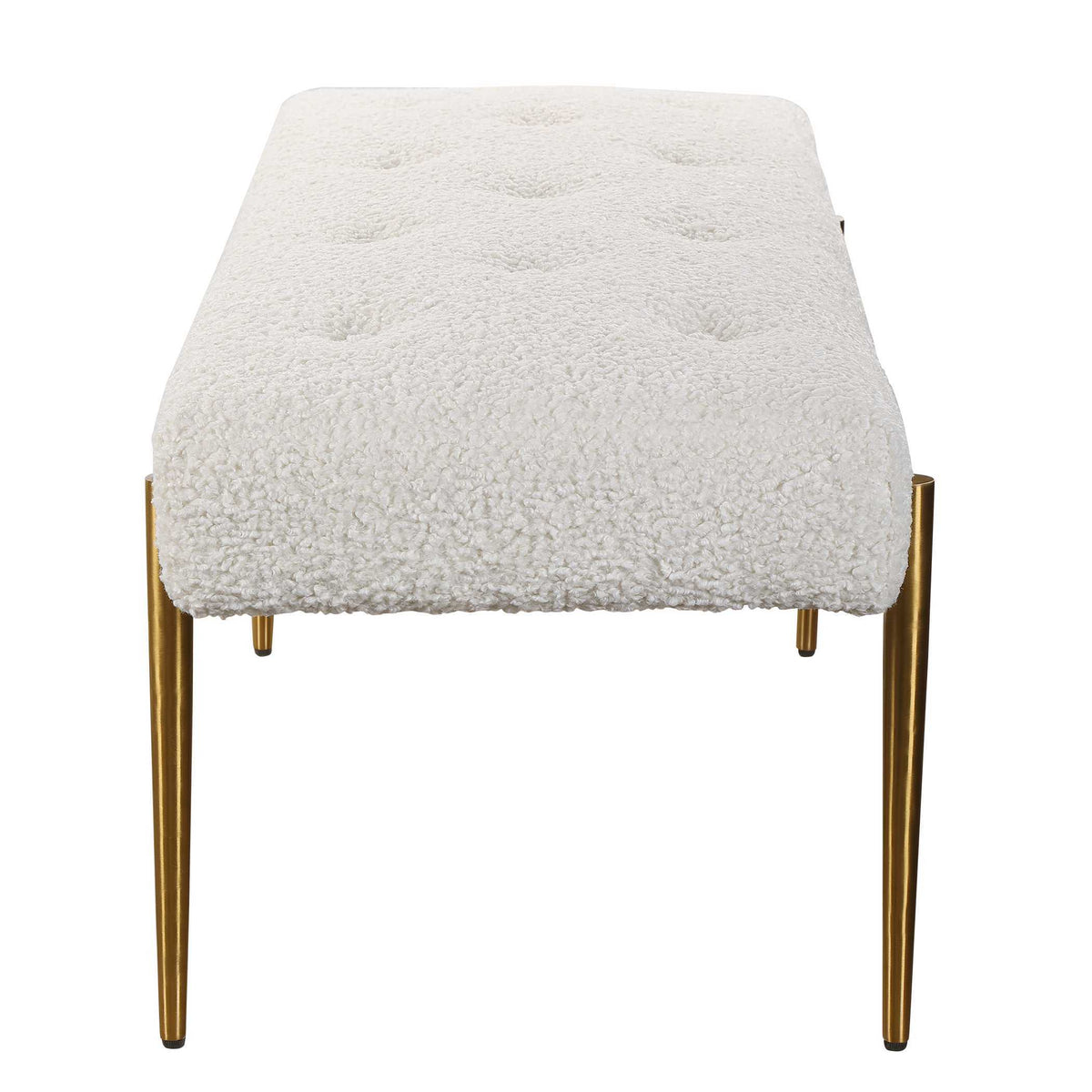 Olivier Bench - White / Gold by Uttermost - View 5