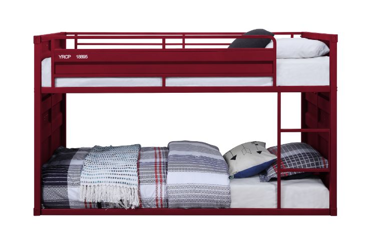 Cargo Twin/Twin Bunk Bed 38280 Red Finish | Acme | Home Elegance USA