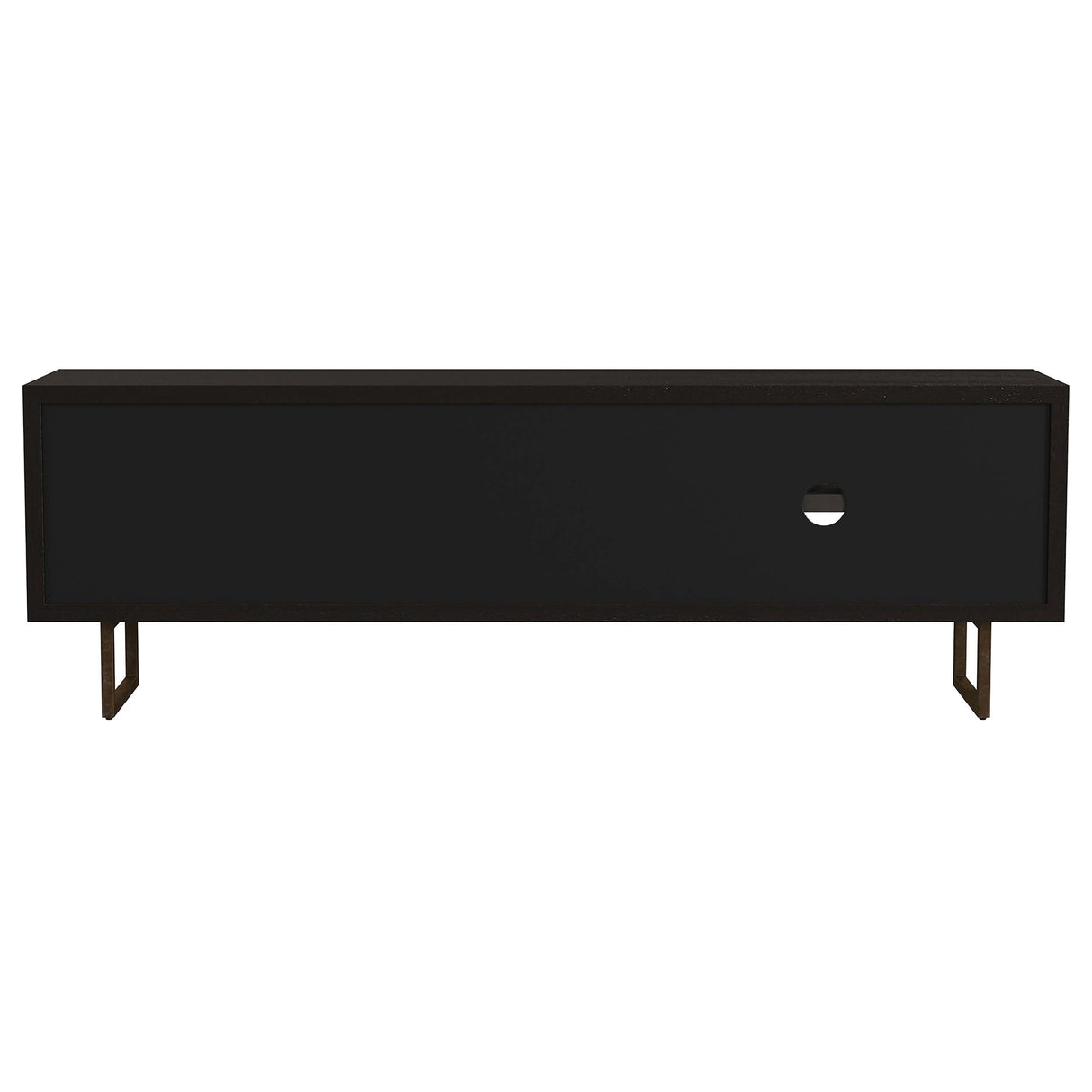 Manaya Charcoal Black 2-Door TV Stand - sold by Home Elegance USA