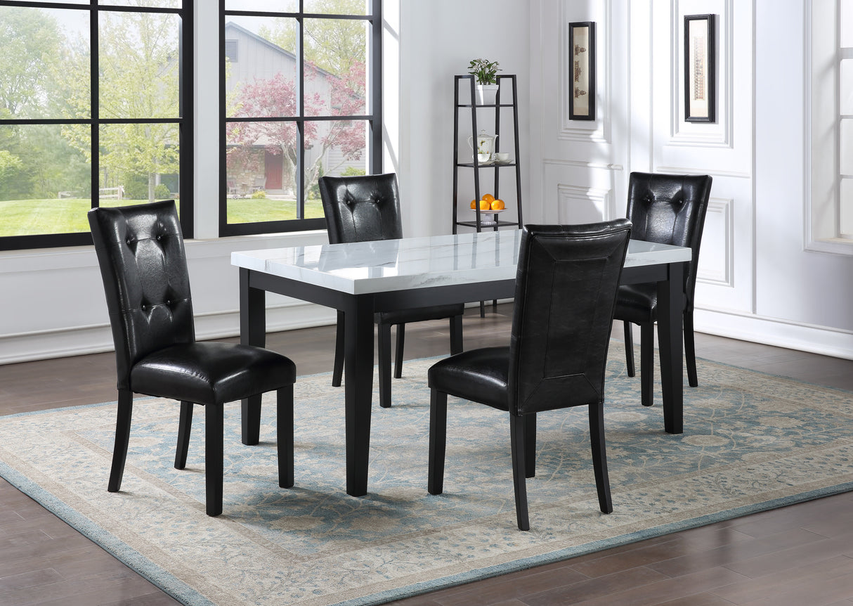 Sterling - 5 Piece Dining Set - Black