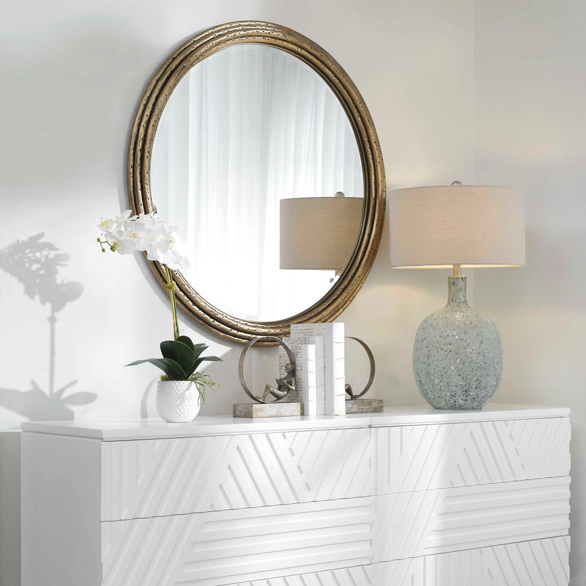 Spera Round Mirror - Gold by Uttermost - View 3