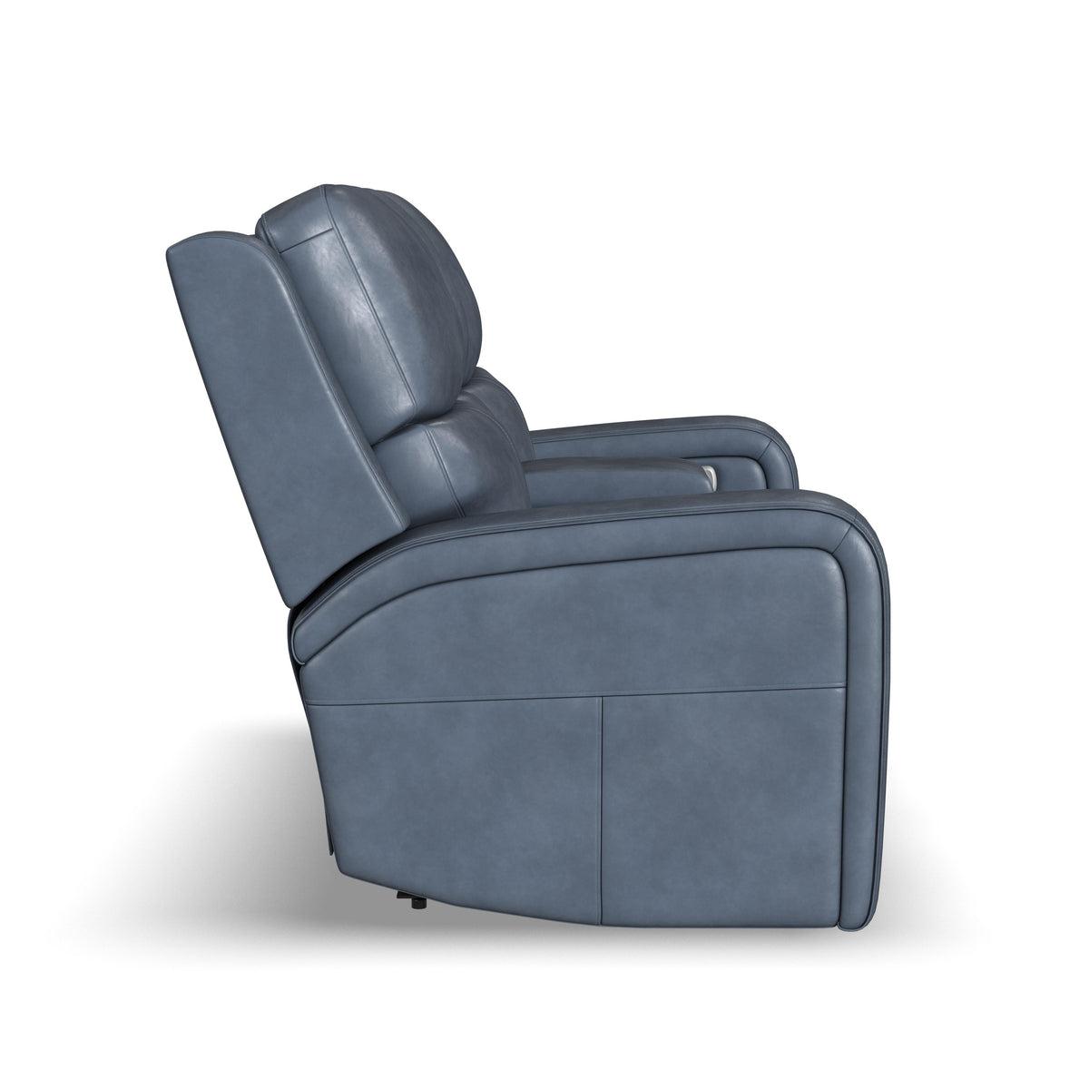 Oasis Power Reclining Loveseat With Console, Power Headrests, Lumbar, Heat & Massage - Storm | Flexsteel