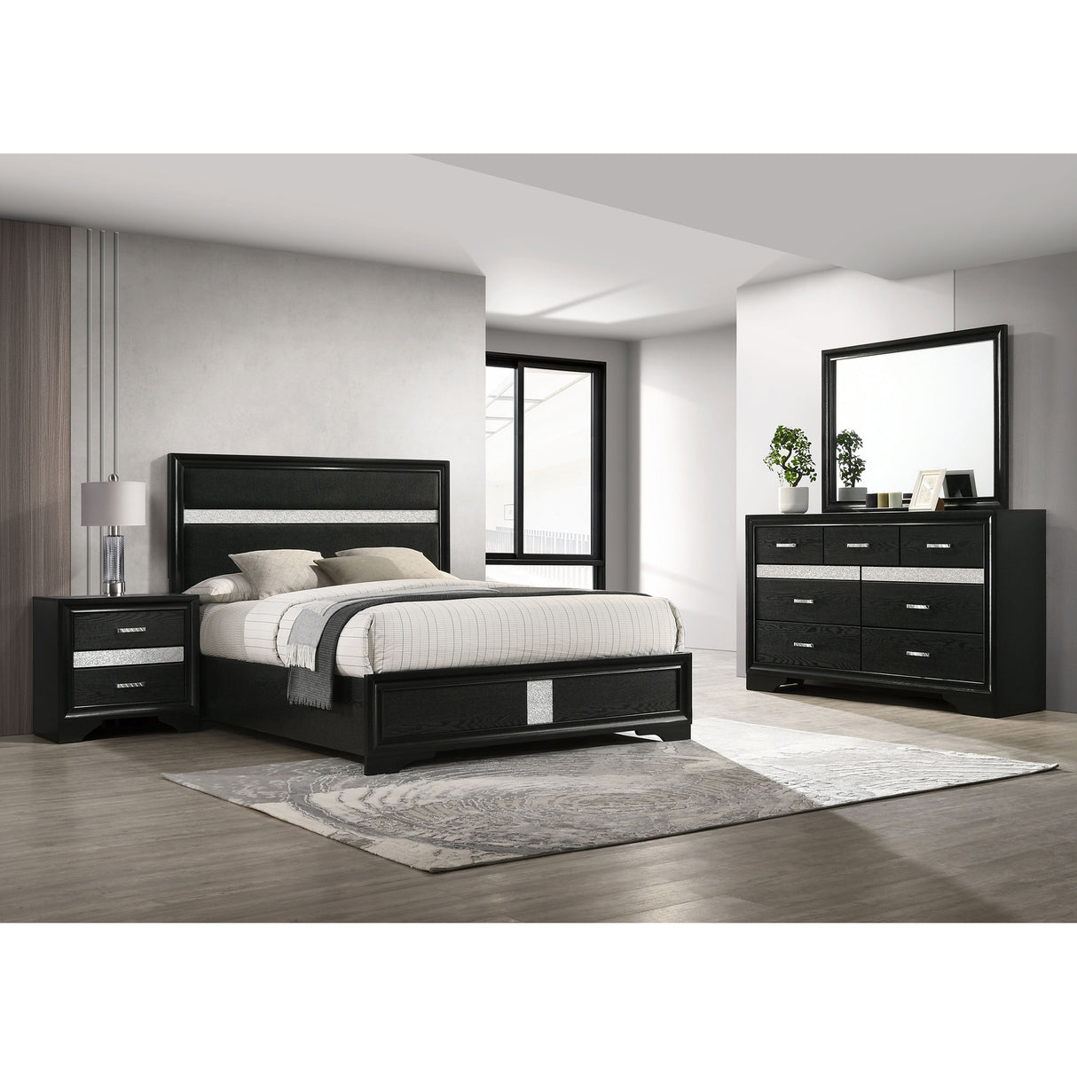 Annie Black 4-piece Full Bedroom Set
