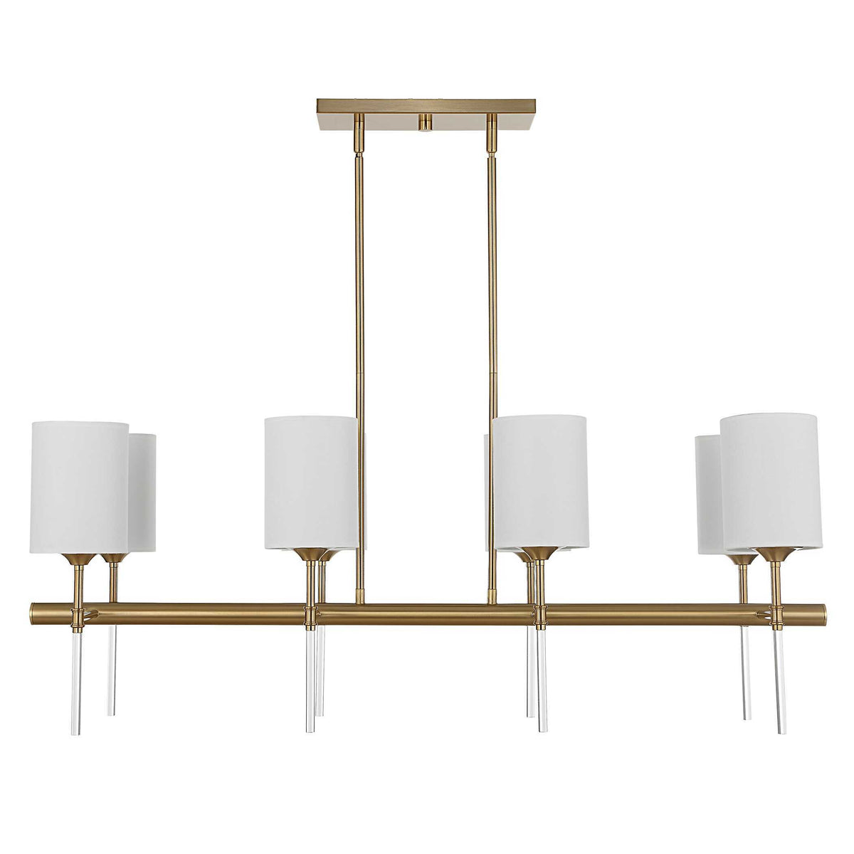 Awyr 8 Light Linear Chandelier - Bronze by Uttermost - View 4