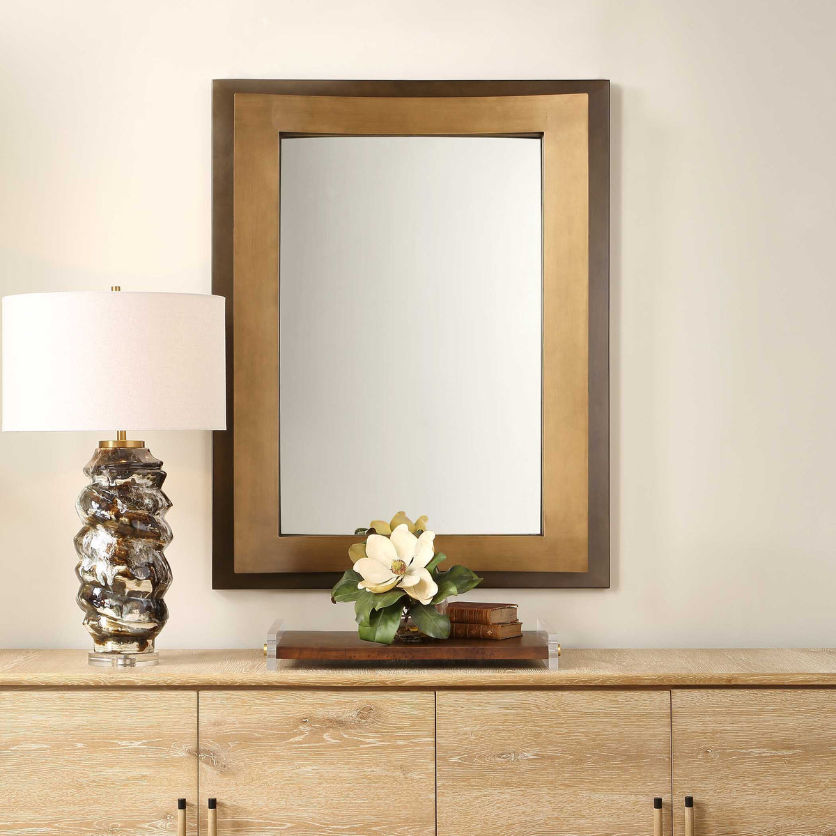 Around The Bend Mirror - Bronze by Uttermost - View 2
