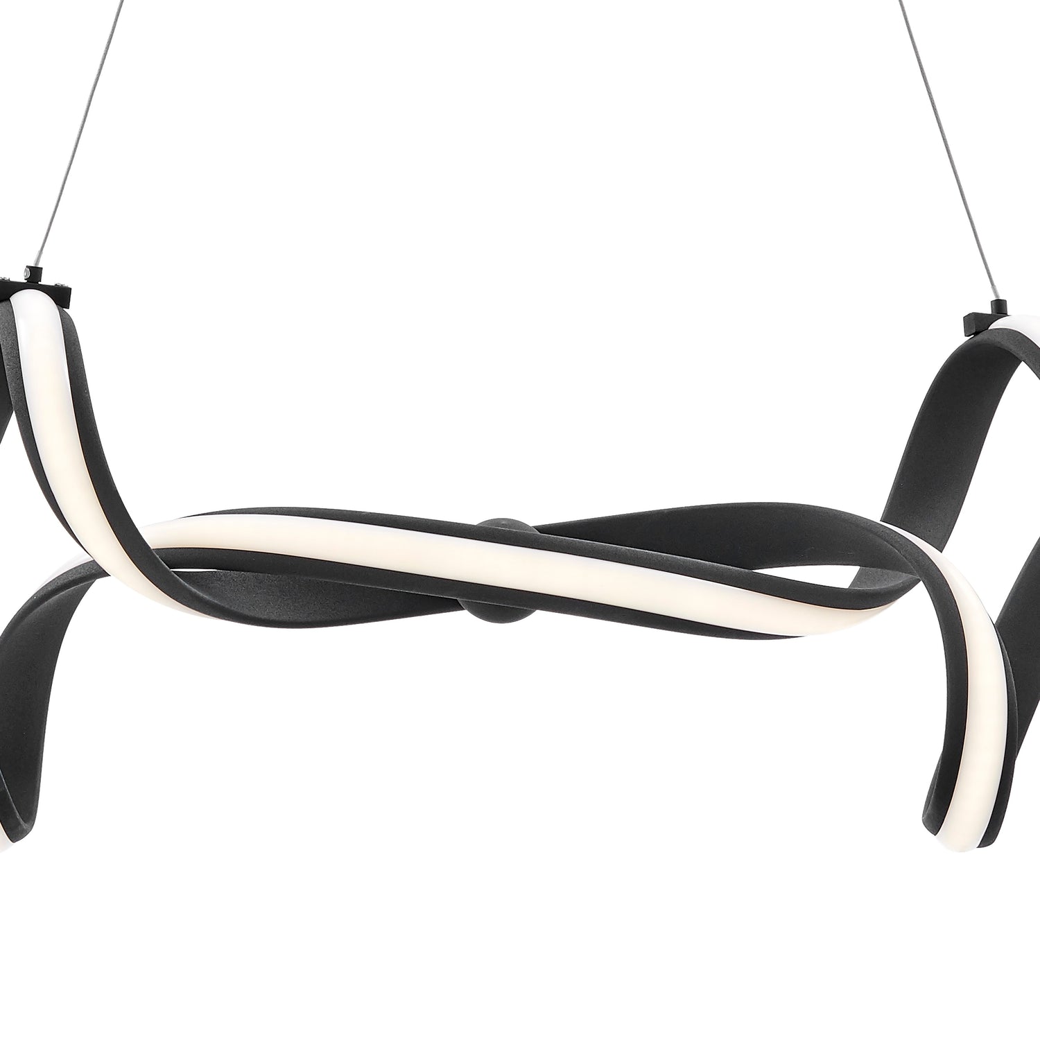 Munich LED Horizontal Chandelier // Black  | Finesse -  Home Elegance USA